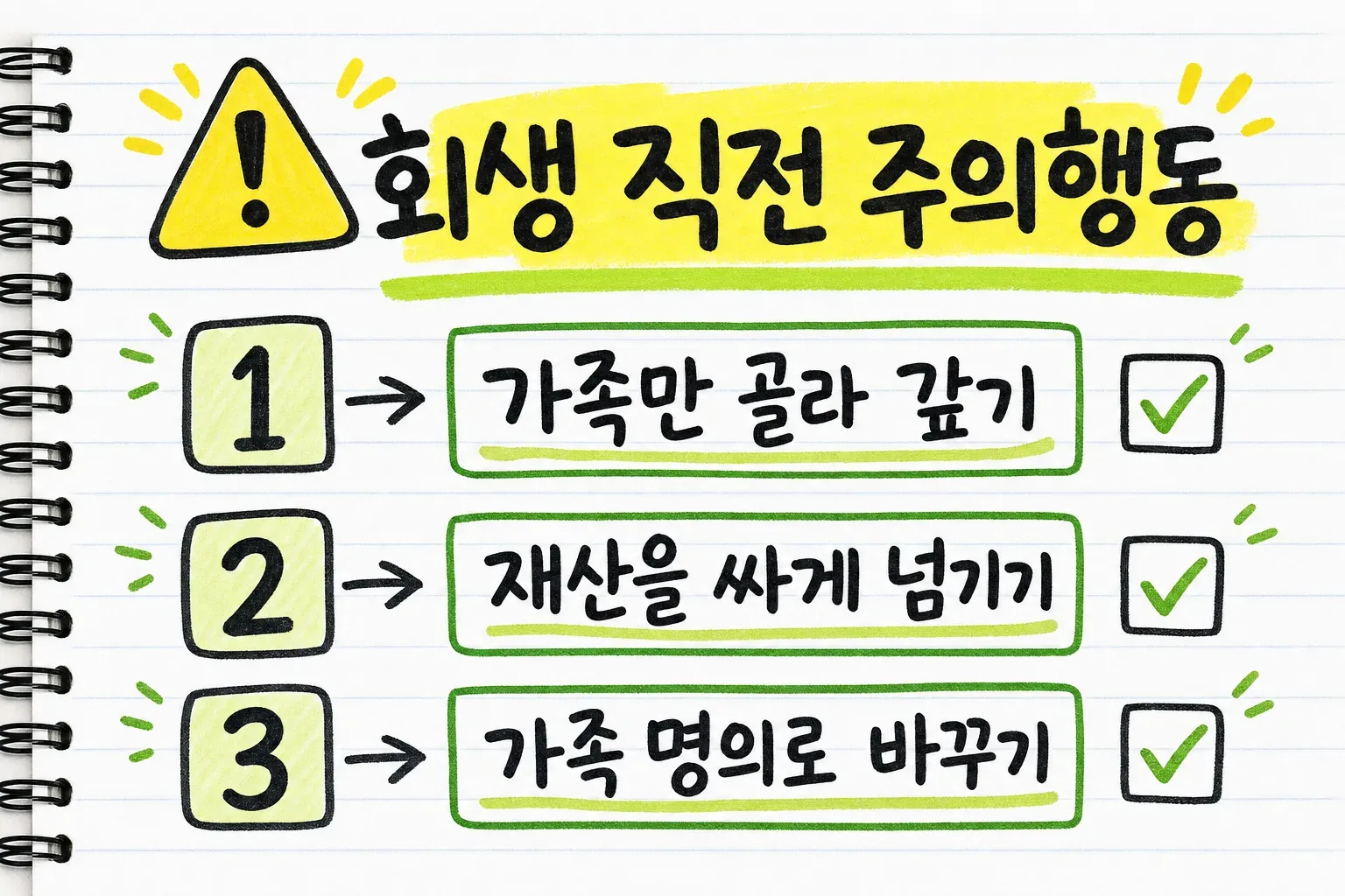 회생 직전 주의행동