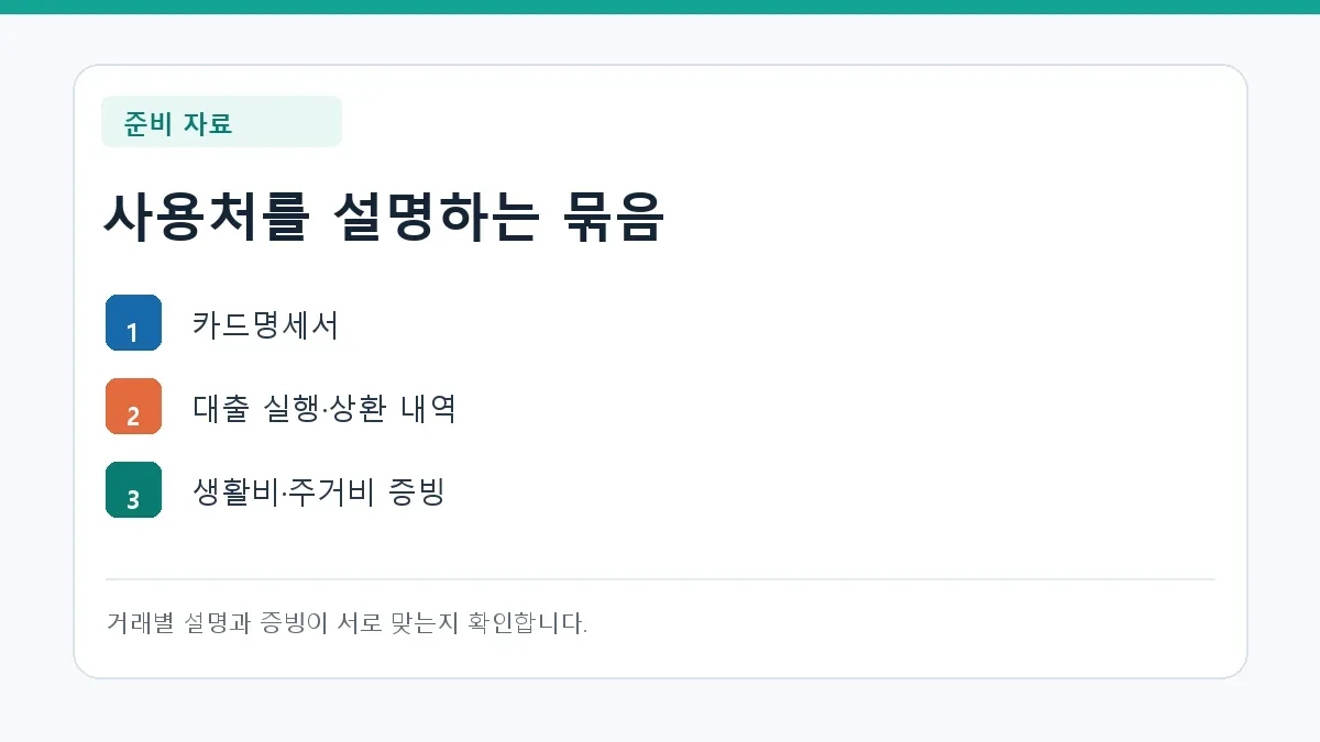사용처를 설명하는 묶음
