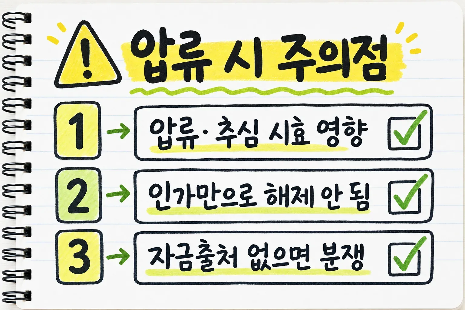 압류 시 주의점