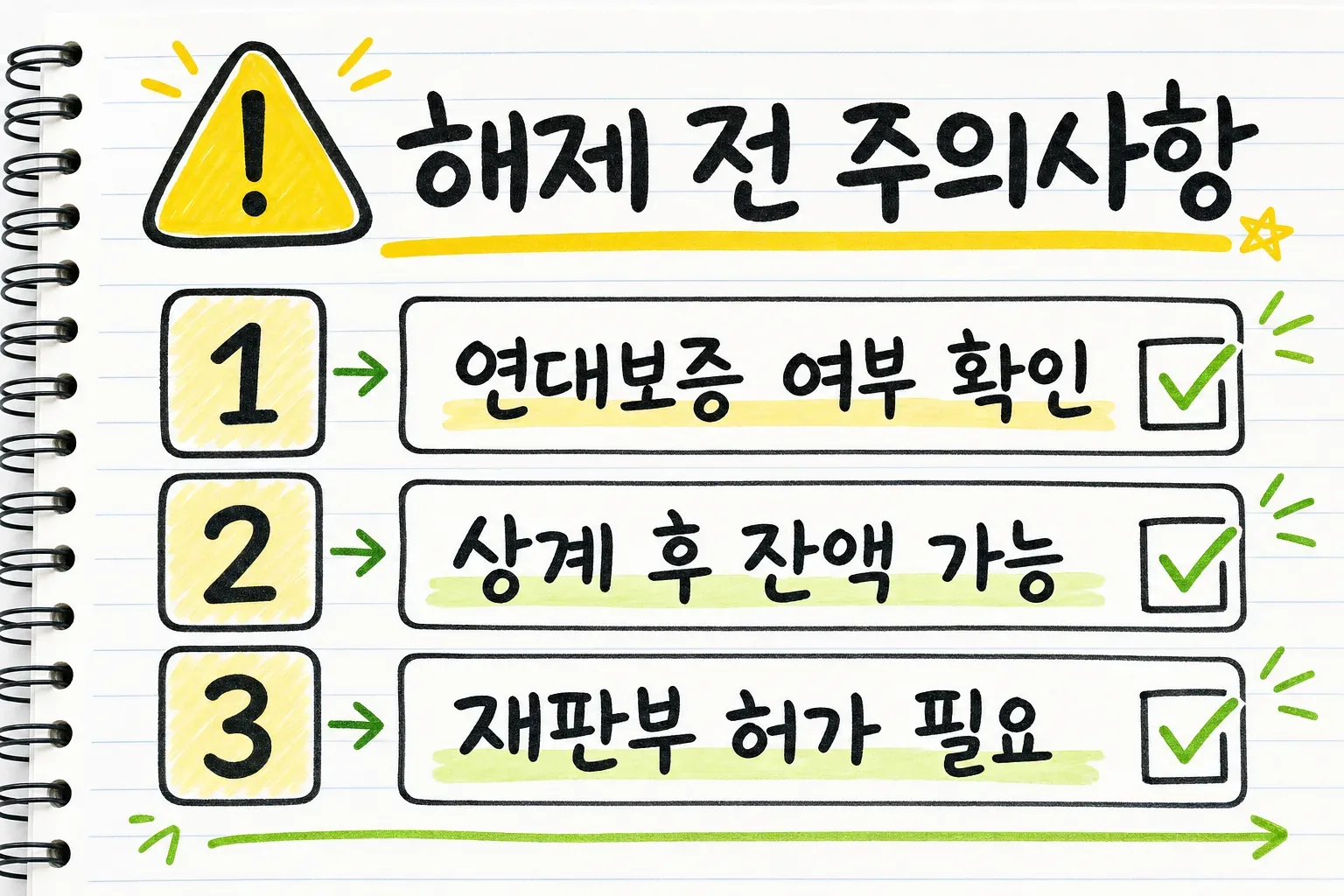 해제 전 주의사항