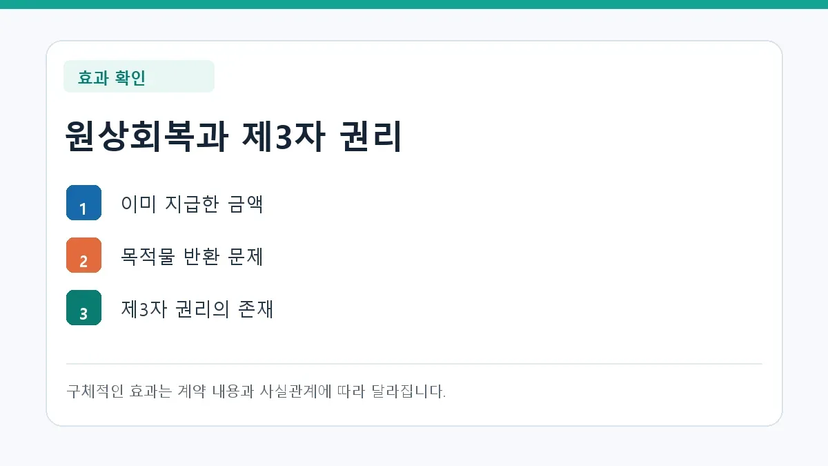 원상회복과 제3자 권리
