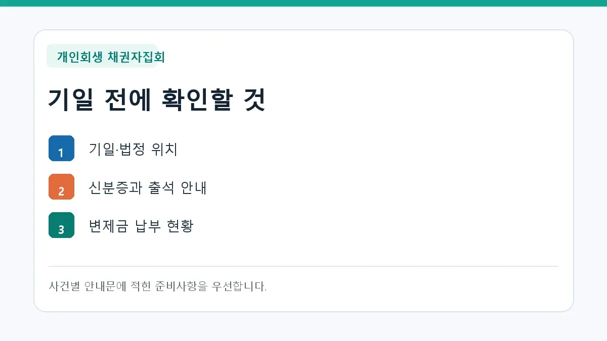 기일 전에 확인할 것